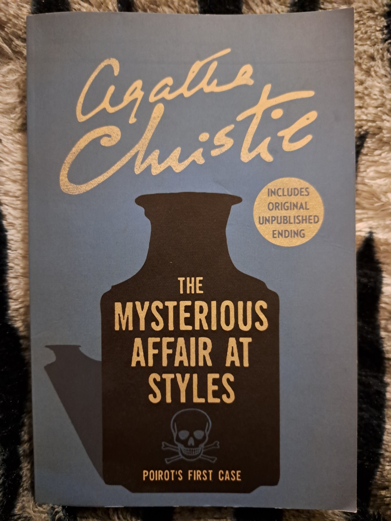 Picture of Harper's edition of "The Mysterious Affair of Styles" with the inclusion of the original (rejected) ending to the book (as recovered from Christie's notebooks)