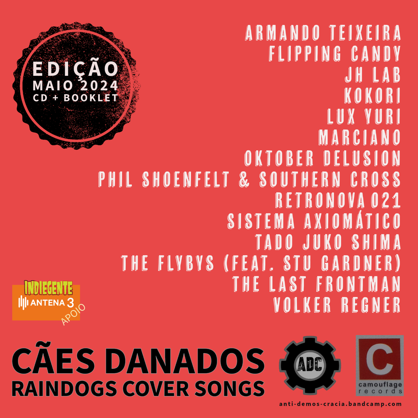 Album de tributo aos Raindogs, "Cães Danados", vai sair em Maio 2024 em CD, com o apoio da Antena 3.