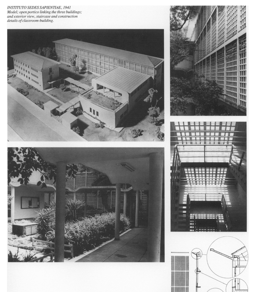 pictures from a page in the linked article a scale model and elements from the Sedes Sapientiae building, 1941