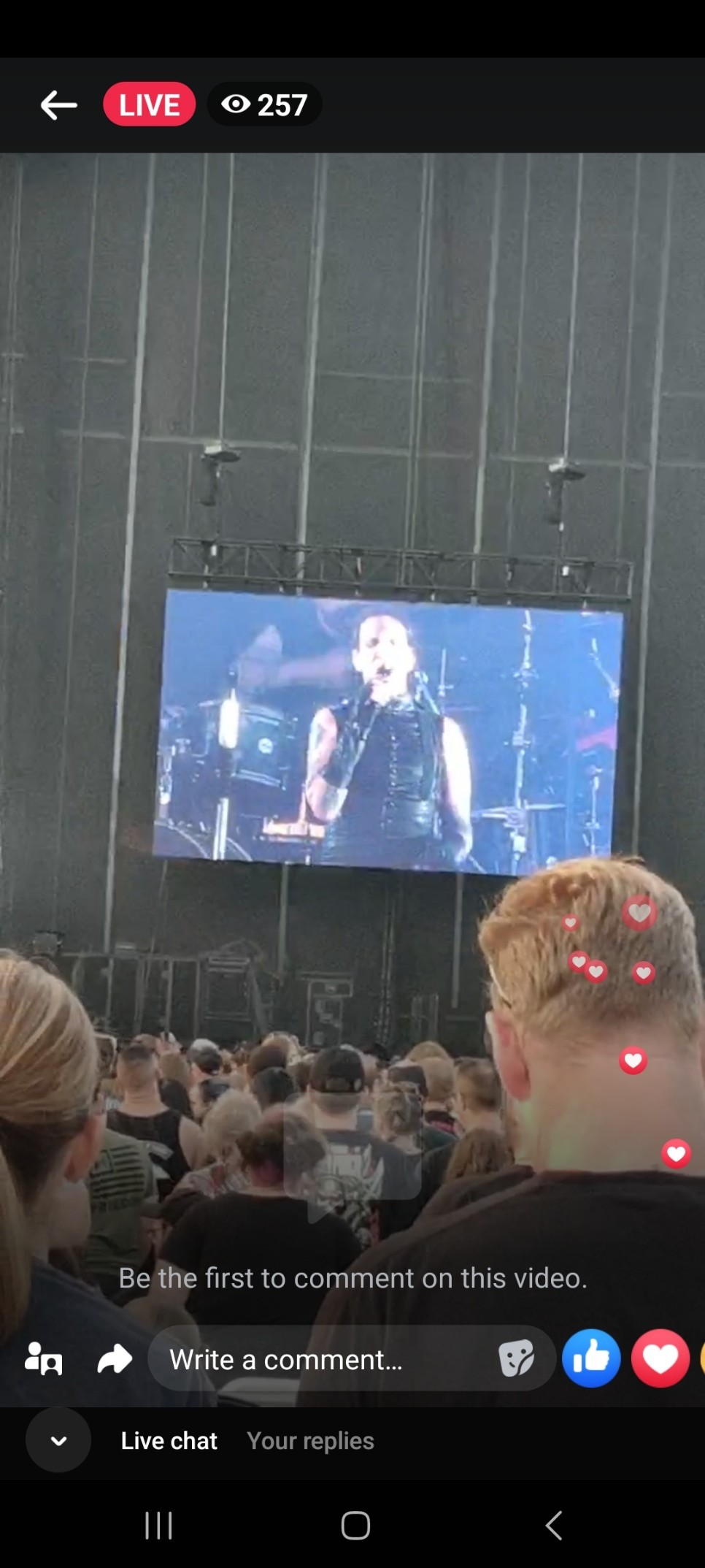 A screenshot from one of the livestreams that happened yesterday from Marilyn Manson&rsquo;s debut gig on his 2024 Tour.